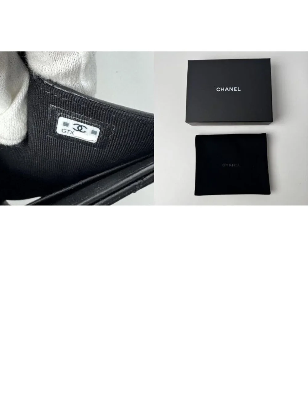 Chanel Quilted CC Logo Compact Wallet So Black
